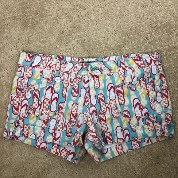 Crest jeans Pants - CREST JEAN SHORT FLIP FLOP PRINT BUTTONS SZ 15/16